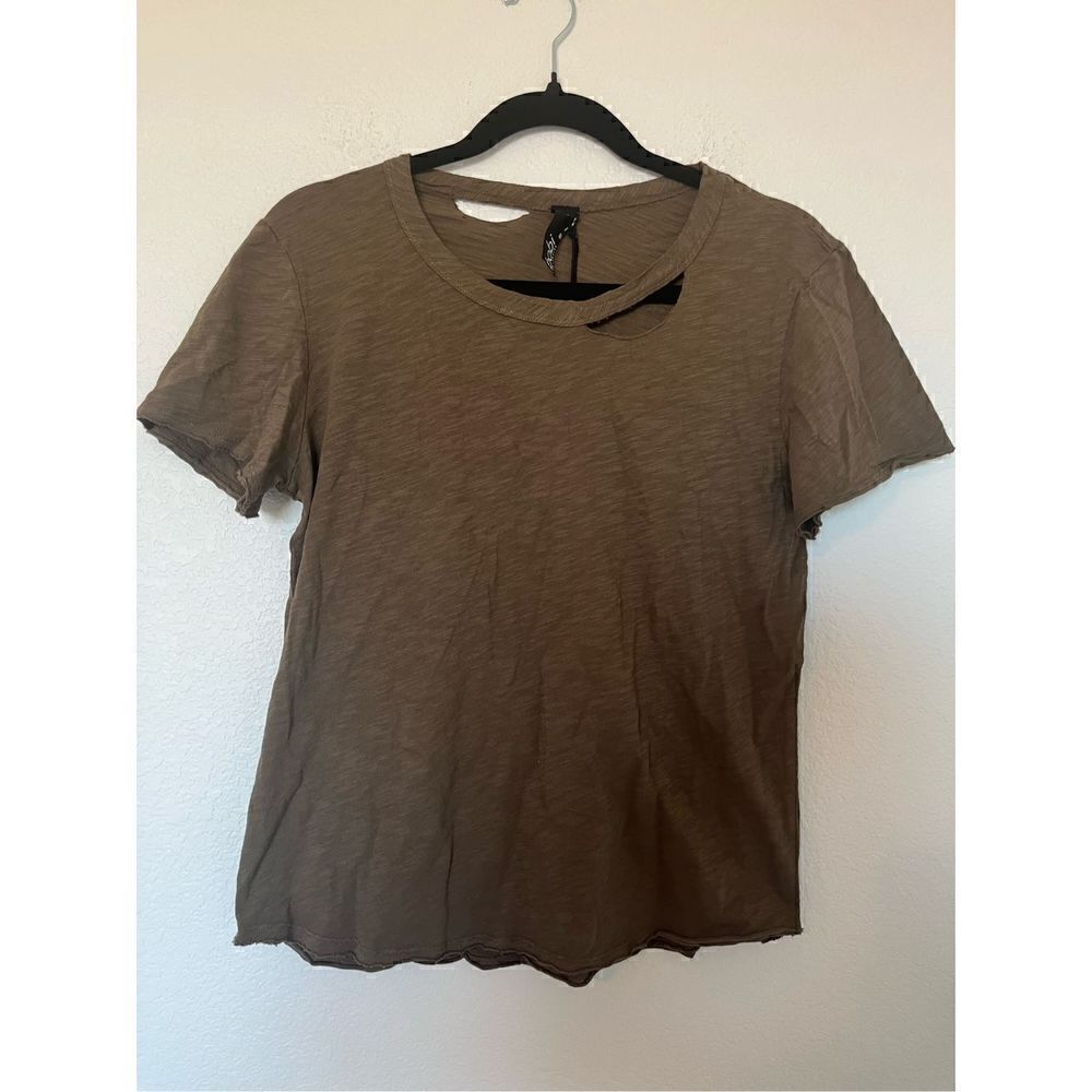 NWT Bobi Cut Out Short Sleeve Tee